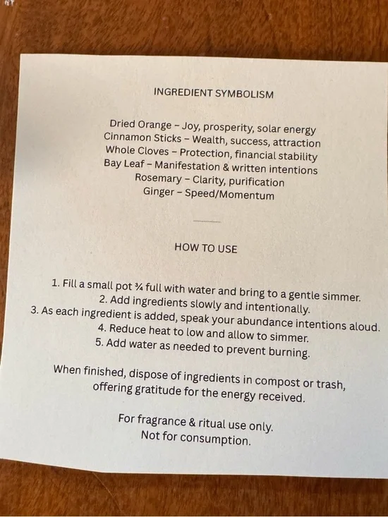 Abundance Simmer Pot Ritual Blend | Prosperity Kit - Picture 7 of 7